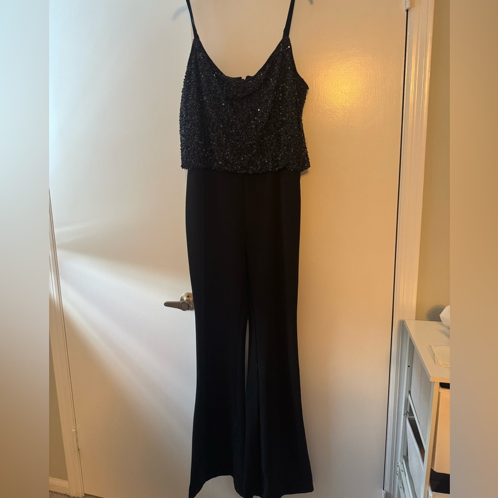 Parker Black Sequin Jumpsuit